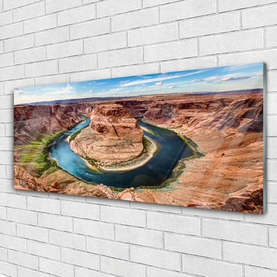 Glasbilder Grand Canyon Fluss Landschaft