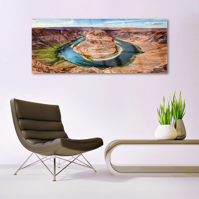 Glasbilder Grand Canyon Fluss Landschaft