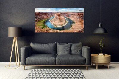 Glasbilder Grand Canyon Fluss Landschaft