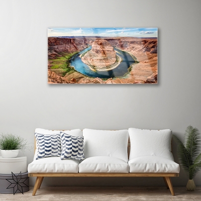 Glasbilder Grand Canyon Fluss Landschaft