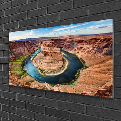 Glasbilder Grand Canyon Fluss Landschaft