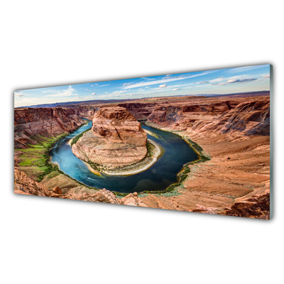 Glasbilder Grand Canyon Fluss Landschaft