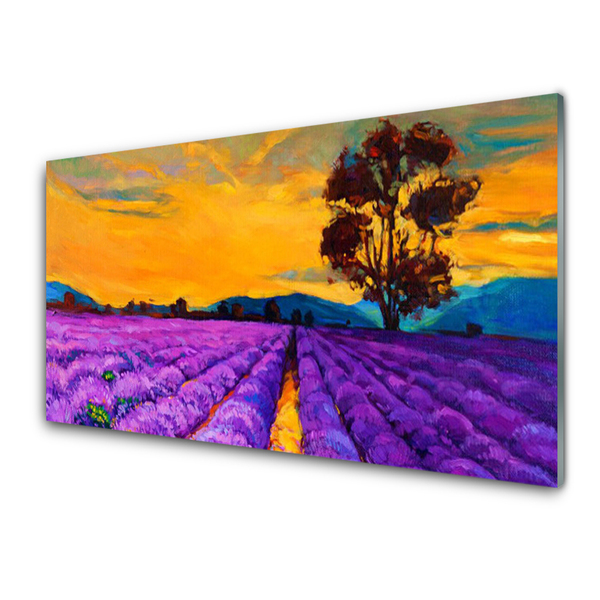 Glasbilder Feld Landschaft