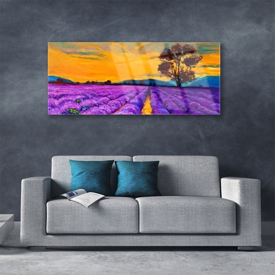 Glasbilder Feld Landschaft