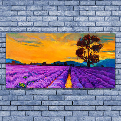 Glasbilder Feld Landschaft