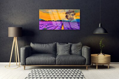 Glasbilder Feld Landschaft