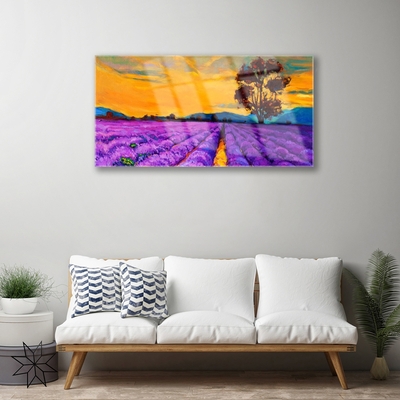 Glasbilder Feld Landschaft
