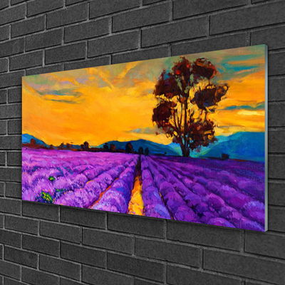 Glasbilder Feld Landschaft