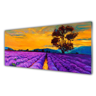 Glasbilder Feld Landschaft