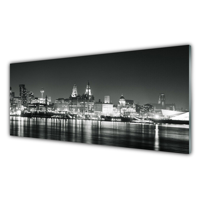 Glasbilder Stadt Wasser Gebäude