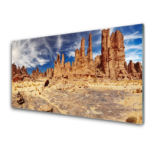 Glasbilder Wüste Landschaft