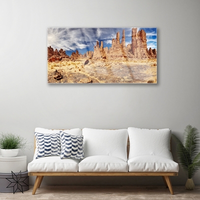 Glasbilder Wüste Landschaft