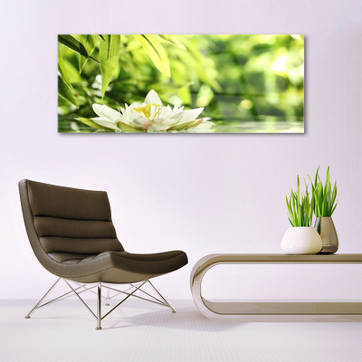 Glasbilder Blume Blätter Pflanzen