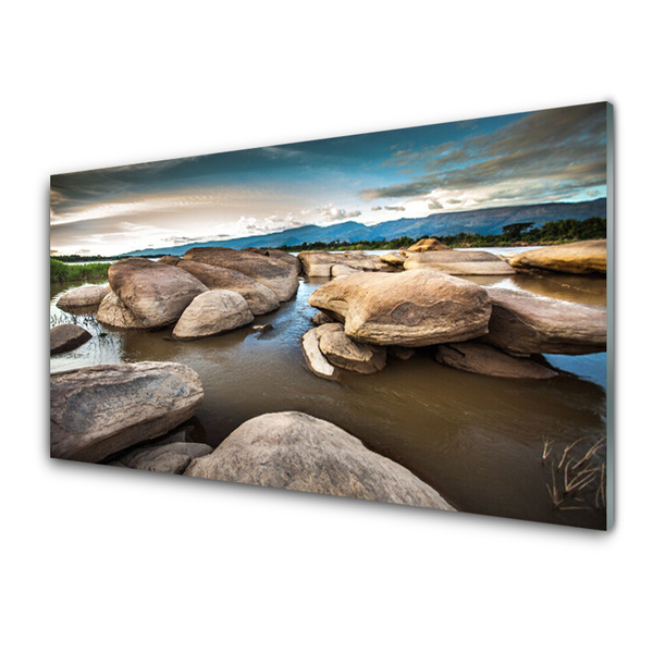 Glasbilder Felsen Landschaft