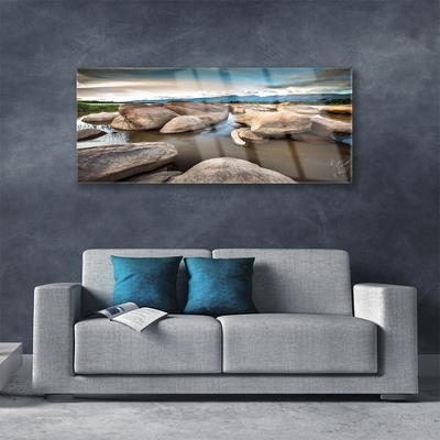 Glasbilder Felsen Landschaft