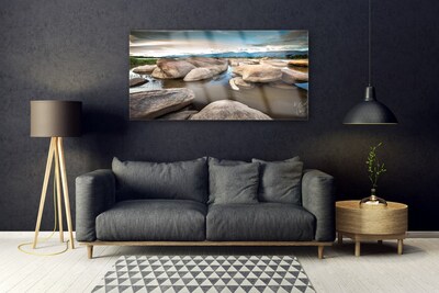Glasbilder Felsen Landschaft