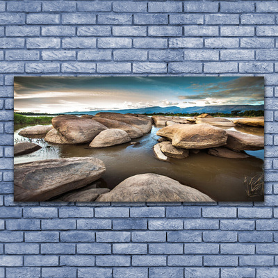 Glasbilder Felsen Landschaft