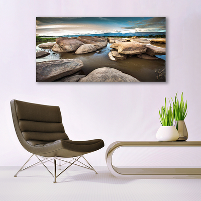 Glasbilder Felsen Landschaft