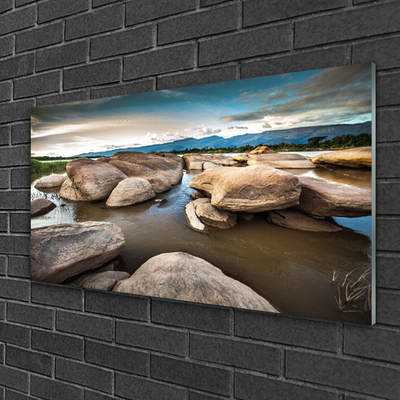 Glasbilder Felsen Landschaft