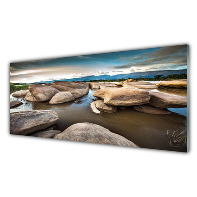 Glasbilder Felsen Landschaft