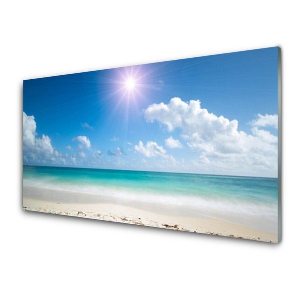 Glasbilder Meer Strand Sonne Landschaft