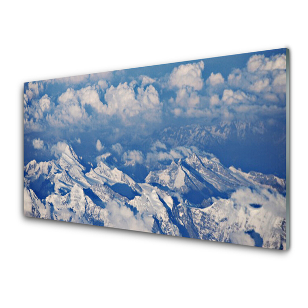 Glasbilder Gebirge Wolken Landschaft