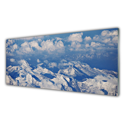 Glasbilder Gebirge Wolken Landschaft