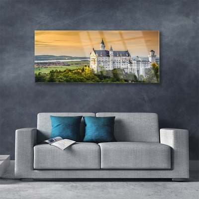 Glasbilder Schloss Landschaft