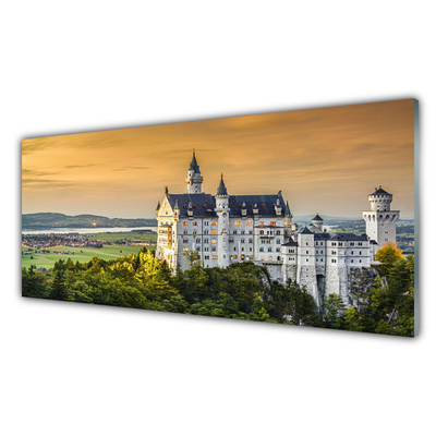 Glasbilder Schloss Landschaft