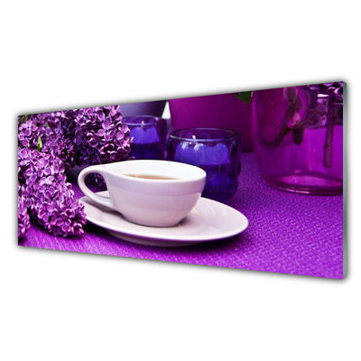 Glasbilder Tasse Blumen Pflanzen