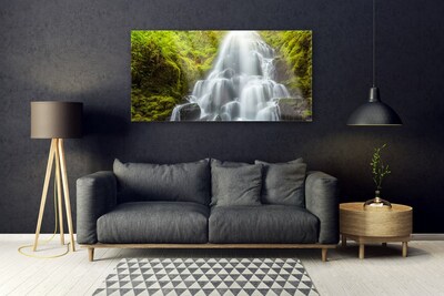 Glasbilder Wasserfall Natur