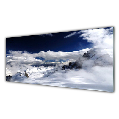 Glasbilder Gebirge Wolken Landschaft