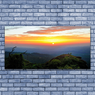 Glasbilder Gebirge Wälder Landschaft