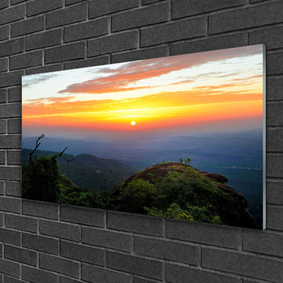 Glasbilder Gebirge Wälder Landschaft