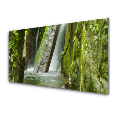 Glasbilder Wasserfall Natur