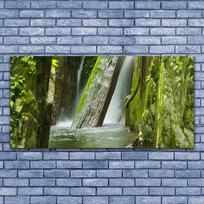 Glasbilder Wasserfall Natur