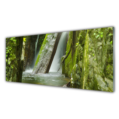 Glasbilder Wasserfall Natur