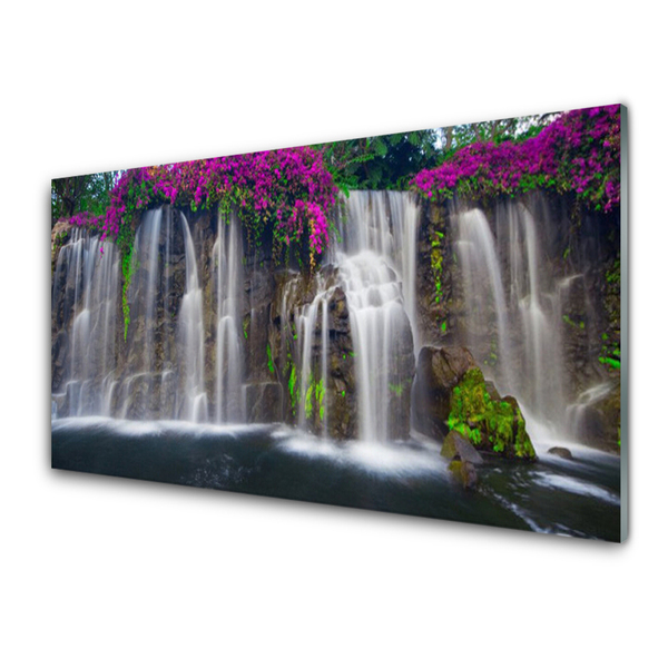 Glasbilder Wasserfall Natur