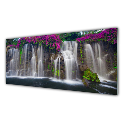 Glasbilder Wasserfall Natur