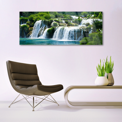 Glasbilder Wasserfall Natur