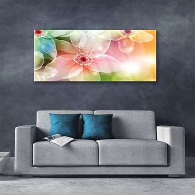 Glasbilder Blumen Kunst