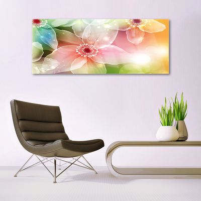 Glasbilder Blumen Kunst