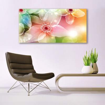 Glasbilder Blumen Kunst