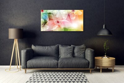 Glasbilder Blumen Kunst