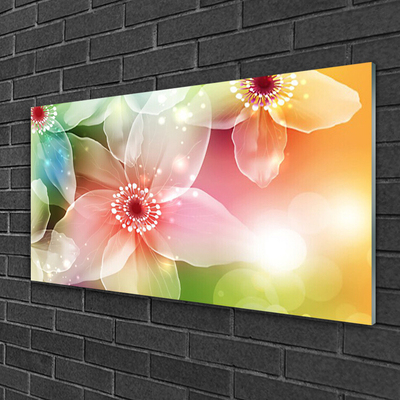 Glasbilder Blumen Kunst
