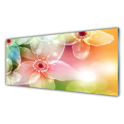 Glasbilder Blumen Kunst
