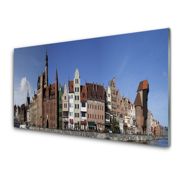 Glasbilder Stadt Gebäude