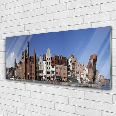 Glasbilder Stadt Gebäude