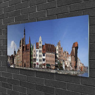Glasbilder Stadt Gebäude