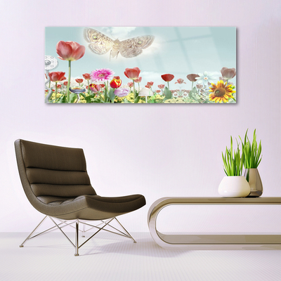 Glasbilder Blumen Natur